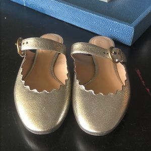Chloe Metallic slip ons